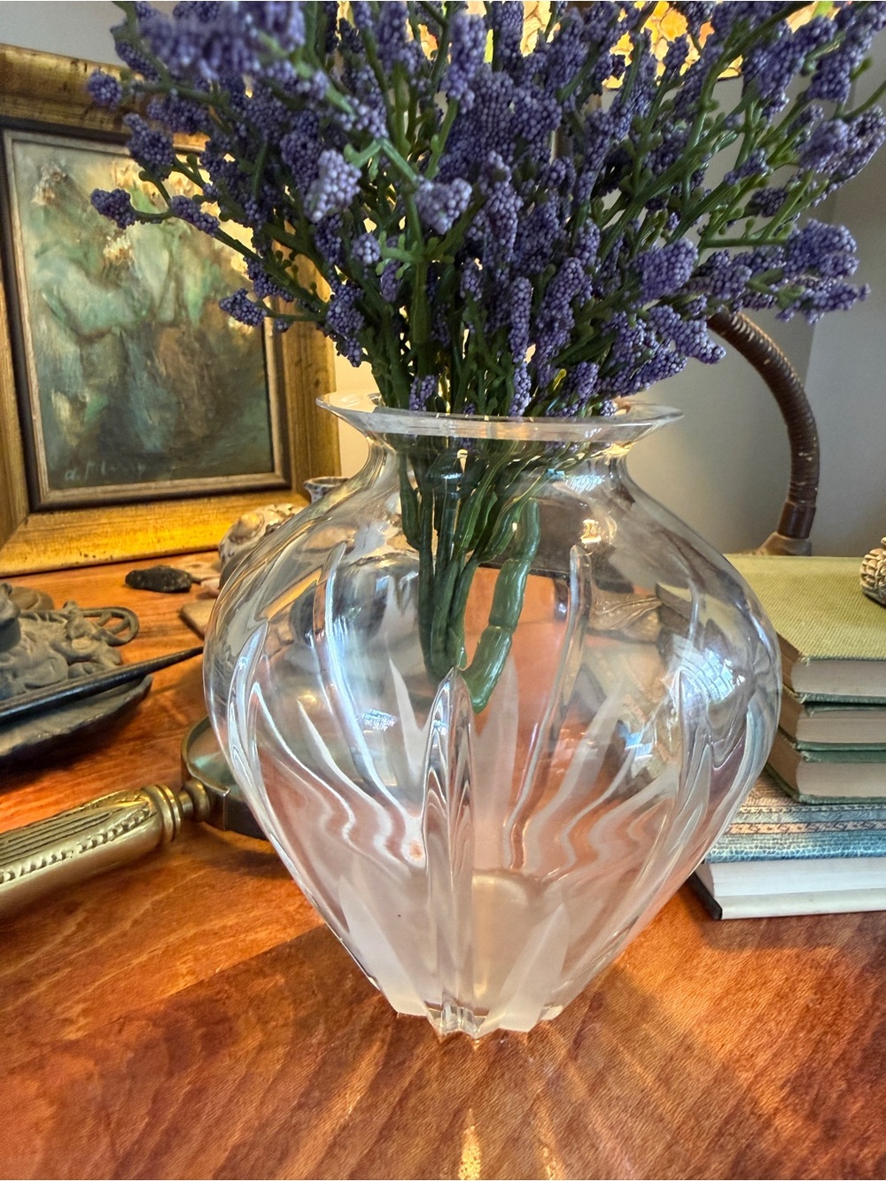 Gorgeous Petite Royal Doulton “Carnegie” Crystal Vase